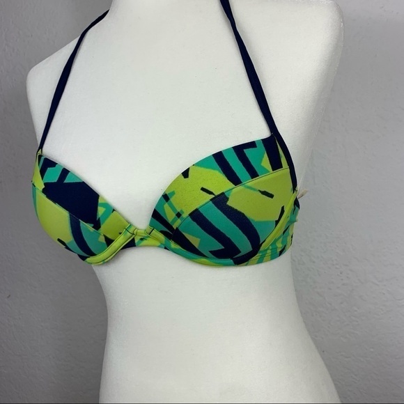 AEIRE UnderWire Push Up Halter Top Swim Top - Picture 2 of 4